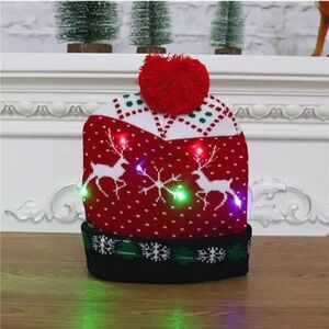 Festive LED Light-Up Holiday Beanie
